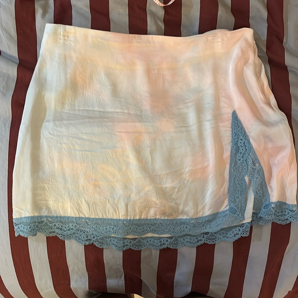 Frankie’s Bikinis Silk Mini Skirt